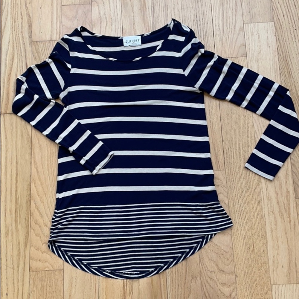 Olive + Oak striped long sleeve top women’s size XS